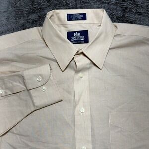 Stafford Dress Shirt Mens 16.5 Tan‎
